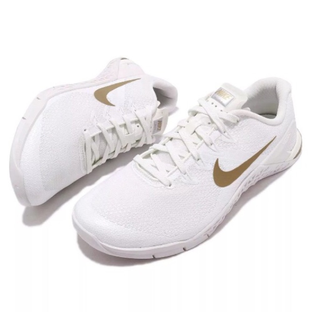 Nike Womens Metcon 4 White/Metallic Gold av2141-120 - Picture 1 of 10